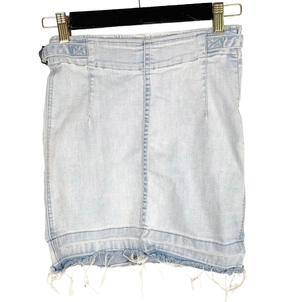 Free People Light Blue Denim Mini Skirt